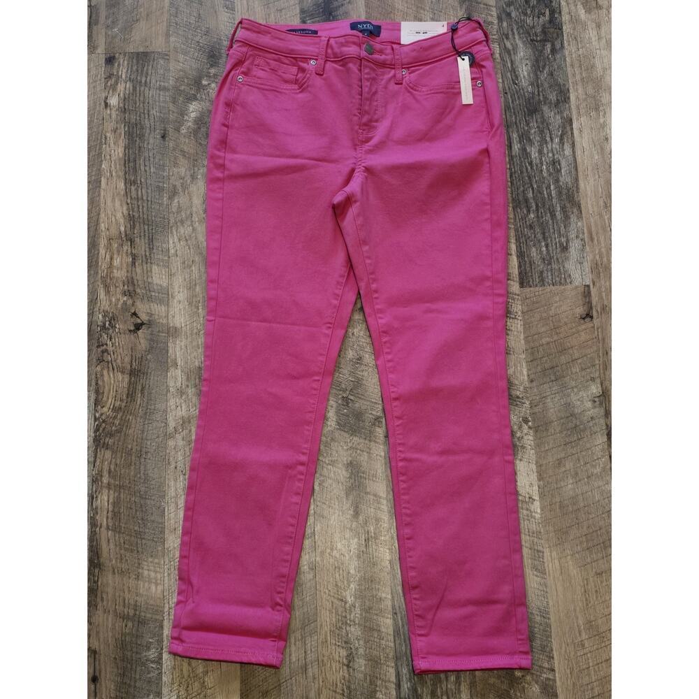 NYDJ WOMEN'S 5 POCKET ALINA ANKLE LEGGINGS (PINK 4/30)NWT CHIC LIFT TUCK NEW